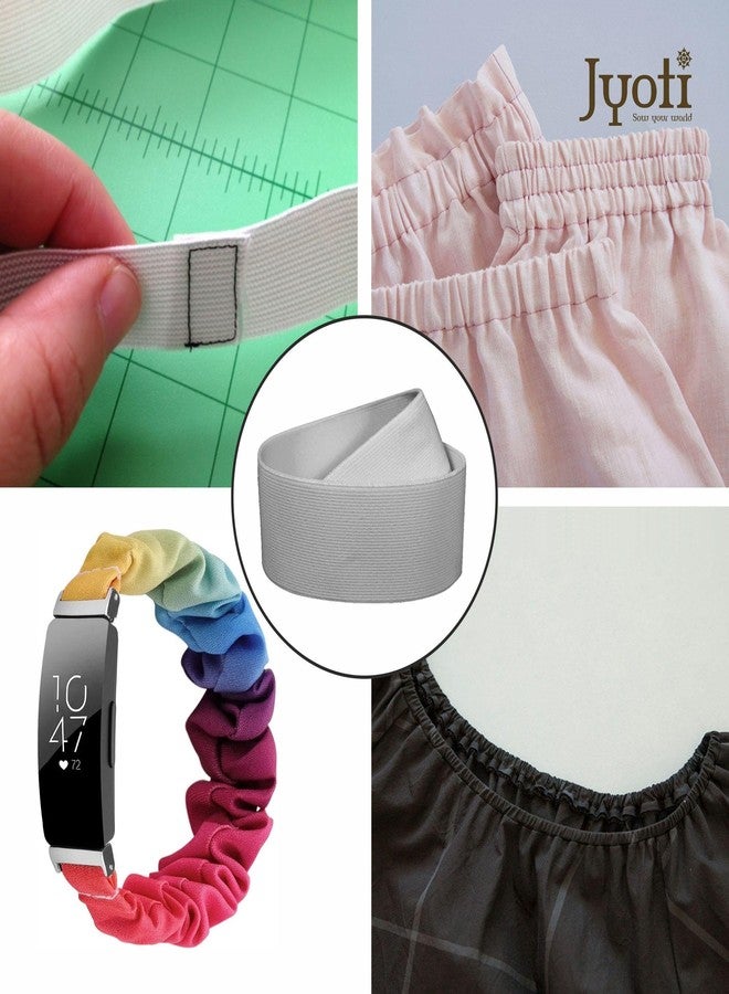 Jyoti Woven Elastic - 25mm White Classic (Roll of 25 Meters), Ideal for Apparel & Clothing, Undergarments, Medical & Healthcare, Footwear, Sports, Bags, Wristbands, Belts, DIY and Crafts - Pack of 1 - Image 5